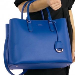 Ralph Lauren Blue Dryden Marcy Satchel Tote bag